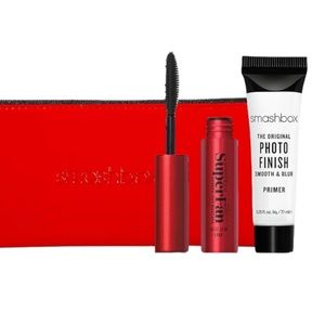 SMASHBOX PHOTO FINISH SMOOTH & BLUR PRIMER + SUPER FAN FANNED-OUT MASCARA + BAG